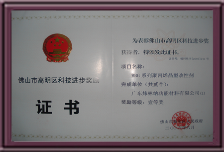 区科技进步一等奖